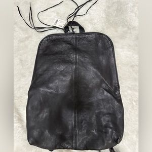 FREE PEOPLE black leather backpack